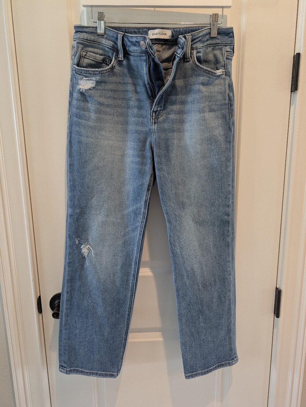 Women's Light Blue Straight Leg Jeans